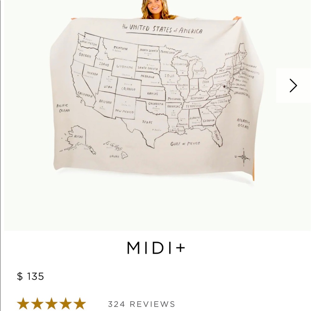 Gathre Midi USA Map NIB*
